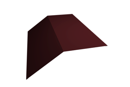 Планка конька плоского Grand Line (Гранд Лайн), покрытие PE 0,5, 190х190 мм, цвета по каталогу RAL и RR (3м)