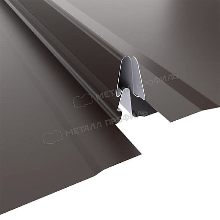 Фальцевая панель Металл Профиль FASTCLICK-Т VikingMP 0.45, коричневый шоколад RAL8017 Фальцевая панель Металл Профиль FASTCLICK-Т VikingMP 0.45, коричневый шоколад RAL8017