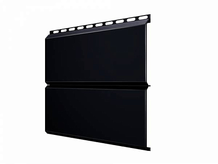 Металлический сайдинг Гранд Лайн / Grand Line профиль ЭкоБрус, Satin 0.5, цвет Ral 9005 (черный янтарь)