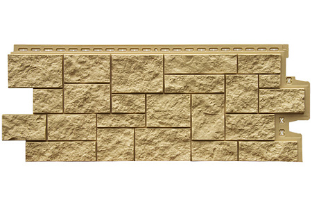 Фасадная панель Grand Line Classic, Дикий камень 1110х417 мм, песочный