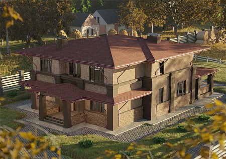 Ламинированная битумная черепица Docke Dragon EUROPA, Красный, 2,38 м2/уп