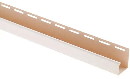 Планка "J - trim" Альта Профиль Blockhouse (Блокхаус), 3000 мм, белый