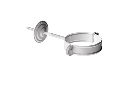Хомут трубы Docke STAL PREMIUM D90, RAL 9010 пломбир