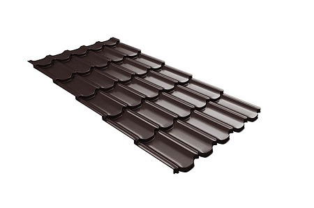 Волновой профиль Grand Line Kvinta plus 3D, 0,5 GreenCoat Pural BT, Zn 275, RR 887 шоколадно-коричневый (RAL 8017 шоколад)