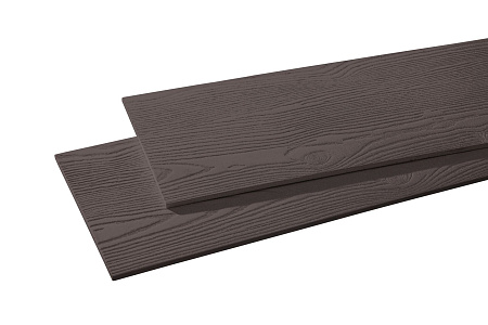 Фиброцементная фасадная доска Фибратек Сибирская лиственница, 3000х190х8 мм, шоколад