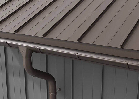 Профиль Aquasystem AQUACLICK Силуэт-8, 0.5 Rooftop Бархат, Zn180, RAL 7016 графит