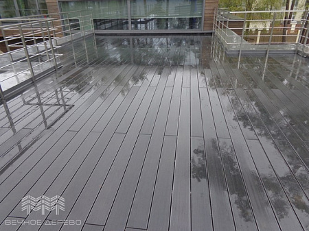 Террасная доска Вечное дерево, SLIM с 3D тиснением под дерево палисандр, 140х18х3000 мм, (4шт./упак)