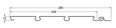Софит Estetic Grand Line, профиль тройной, 0.246х3.0 м, со скрытой перфорацией, белый Софит Estetic Grand Line, профиль тройной, 0.246х3.0 м, со скрытой перфорацией, белый