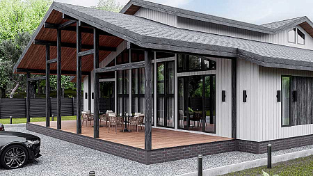 Фасадная плитка 1000х250 мм (2 кв.м/уп.) Технониколь Hauberk Цокольный кирпич, фламандский