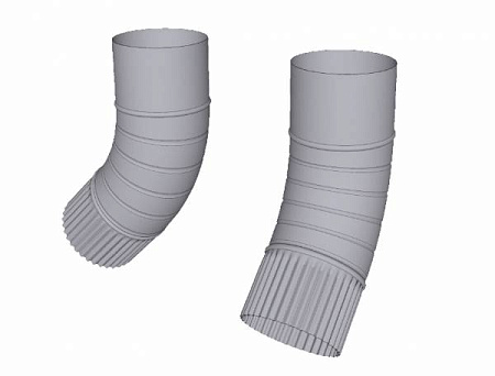 Отлив гофрированный 60 гр D90 мм, Zn + порошк.покраска, цвет RAL 7004 (сигнально-серый)