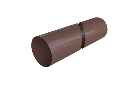 Труба водосточная с муфтой ПВХ Элит Альта Профиль, D95 мм, коричневый, 3000 мм