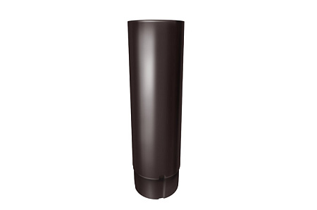 Труба круглая D125/90 Grand Line PE, 2.0 м, RR 32 темно-коричневый