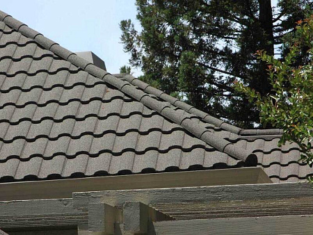 Композитная черепица Grand Line Roman, американо дарк, 415х1350 мм