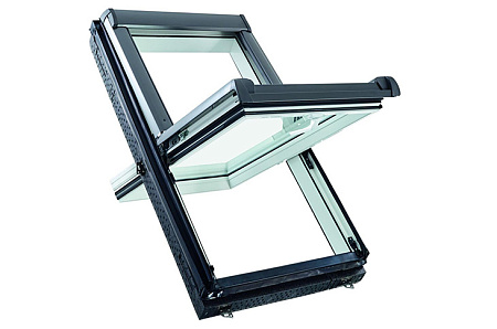Мансардное окно Roto ПВХ R49 K200, с термоблоком, 94x140 Мансардное окно Roto ПВХ R49 K200, с термоблоком, 94x140