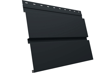 Металлический сайдинг Гранд Лайн / Grand Line профиль Квадро Брус, PE 0.45 с пленкой, RAL 7016 (антрацитово-серый)