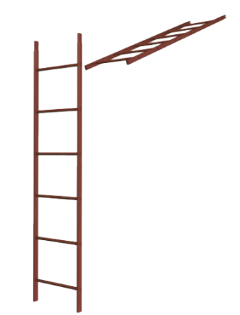 Лестница Металл Профиль кровельная и стеновая, 1.86 м (без кронштейнов), цвет Ral 3011 (красно-коричневый)