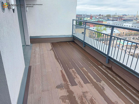 Монтаж террасной доски на веранде Васильевского острова Монтаж террасной доски на веранде Васильевского острова