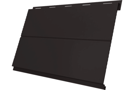 Металлический сайдинг Гранд Лайн / Grand Line профиль Вертикаль line, Атлас 0.5 с пленкой, RR 32 (темно-коричневый)