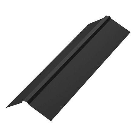 Конек плоский Aquasystem, 0.5 PU MATT, Zn 275, 160х30х160х2000мм, RAL 9005 черный Конек плоский Aquasystem, 0.5 PU MATT, Zn 275, 160х30х160х2000мм, RAL 9005 черный