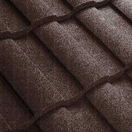 Композитная черепица Метротайл (Metrotile) серия MetroRoman, цвет коричневый, 1280х410 мм