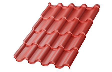 Металлочерепица Металл Профиль Монтерроса, PURETAN 0.5, вишневый RR29