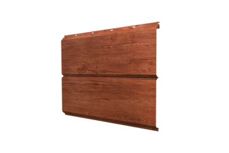 Металлический сайдинг Гранд Лайн / Grand Line профиль ЭкоБрус новый, PurPro 0,5 матовый с пленкой, RAL 7024 мокрый асфальт