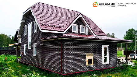 Монтаж фасада плиткой Hauberk в пос. Первомайское