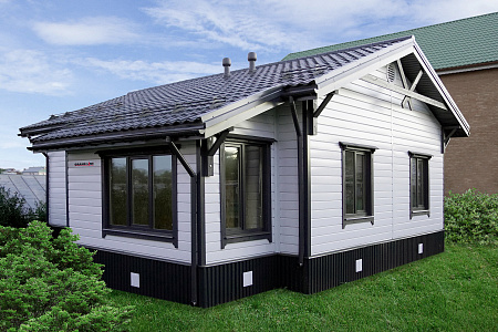 Металлочерепица Гранд Лайн / Grand Line, коллекция Kredo, 0.5 Satin Zn 140, цвет RAL 7016 (антрацитово-серый)