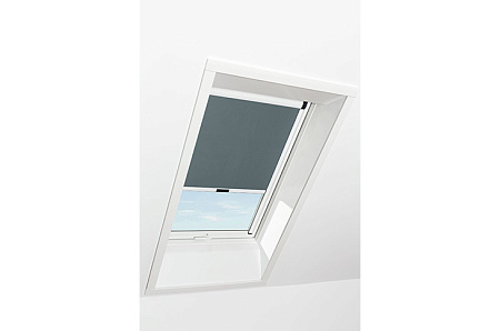 Штора рулонная затемняющая Roto ZRV M, 134x140, темная серая
