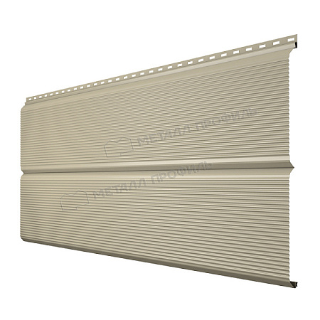 Металлический сайдинг Металл Профиль L брус XL Волна, 0.5 NormanMP, RAL 1015 светлая слоновая кость