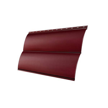 Металлический сайдинг Гранд Лайн / Grand Line профиль Блок-хаус new, Satin 0.5, цвет Ral 3005 (красное вино)