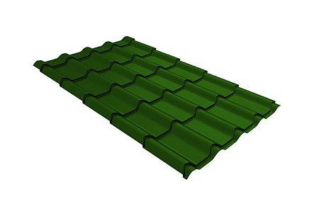 Волновой профиль Grand Line Kamea, 0,45 PE, Zn 100, RAL 6002 зеленая листва