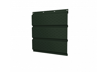 Софит металлический с полной перфорацией Grand Line / Гранд Лайн, GreenCoat Pural 0.5, цвет RR 11 темно-зеленый (Ral 6020)