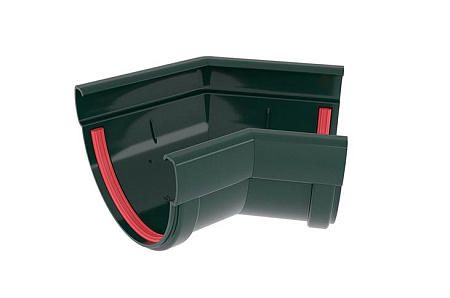 Угол желоба 135º универсальный ПВХ Grand Line 135 мм, RAL 6005 зеленый мох