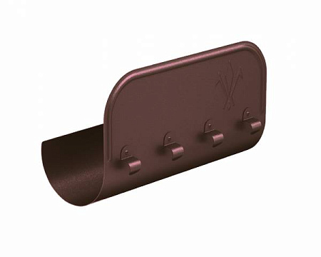 Ограничитель перелива прямой D150 Aquasystem Pural Matt, 0,4 м, RAL 8017 коричневый