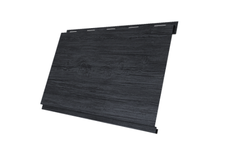 Металлический сайдинг Гранд Лайн / Grand Line профиль Вертикаль классик, Принт Премиум 0.45 с пленкой, Серое дерево TwinColor