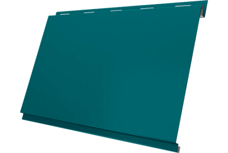 Металлический сайдинг Гранд Лайн / Grand Line профиль Вертикаль классик, PE 0.45 с пленкой RAL 5021 (водная синь)