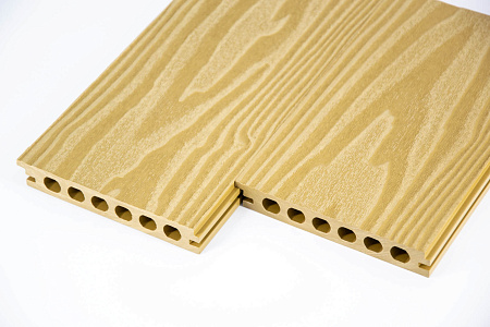 Бесшовная террасная доска из МПК, 140х25х3000, песочный