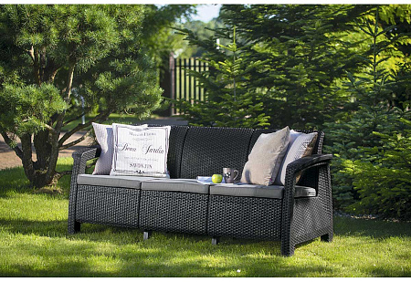 Диван трехместный Corfu love seat max Allibert (Аллиберт), цвет капучино
