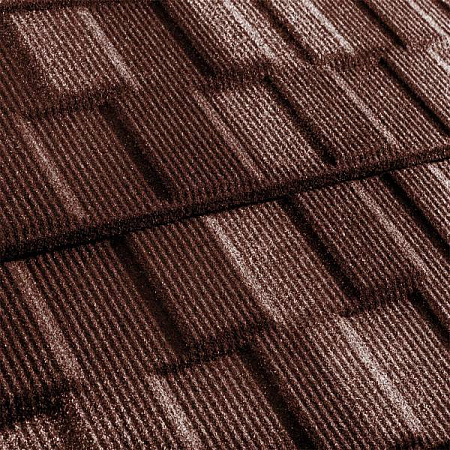 Композитная черепица Метротайл (Metrotile) серия MetroViksen, цвет Бордо, 1330х410 мм