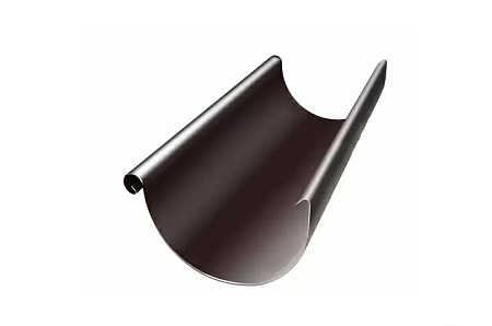 Желоб полукруглый D125/90 Grand Line PE, 2.0 м, RAL 8017 коричневый