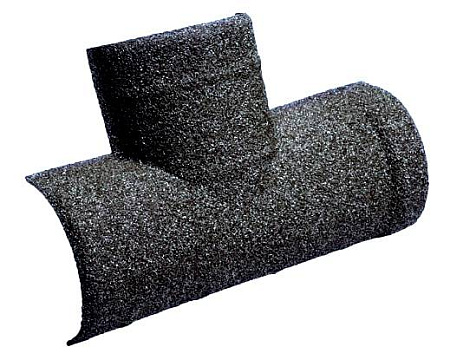 T-образный конек 205 Gerard полукруглый, пластик, 515 мм, dark silver (481)