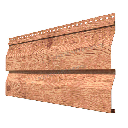 Металлический сайдинг Металл Профиль Корабельная доска, 0.5 ECOSTEEL, кедр