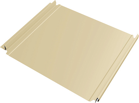 Кликфальц Double Pro Grand Line 0,45 ПЭ с пленкой на замках RAL 1015 светлая слоновая кость