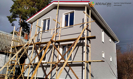 Монтаж фасада панелями Grand Line в Васкелово