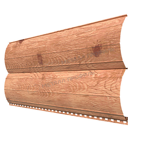 Металлический сайдинг Металл Профиль Woodstock Накатка, 0.5 ECOSTEEL, кедр