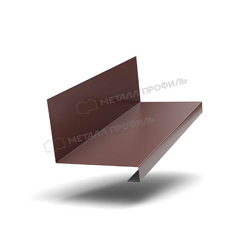 Планка примыкания нижняя к трубе FASTCLICK PURETAN 0.5, 150х200х2000 RR32 темно-коричневый