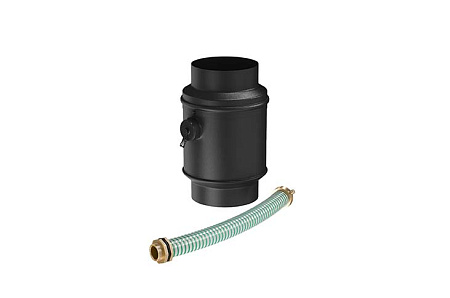 Водосборник цилиндрический в комплекте D100 Aquasystem PU Matt, RAL 9005 черный