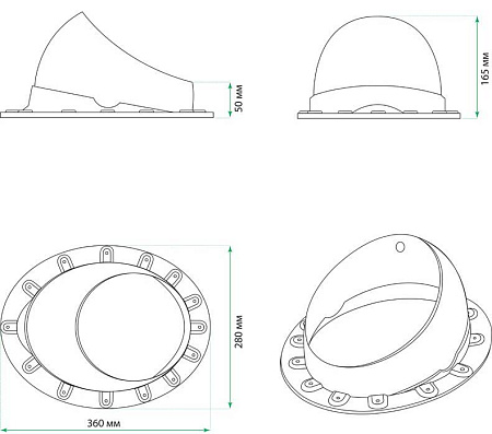 Проходной элемент Base-VT Seam 125/150 Krovent (Кровент) для мягкой и фальцевой кровли, черный