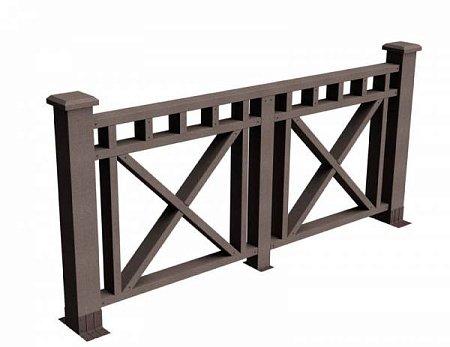 Секция ограждения Виктория GRINDERDECO, 2120х1075 мм, венге Секция ограждения Виктория GRINDERDECO, 2120х1075 мм, венге